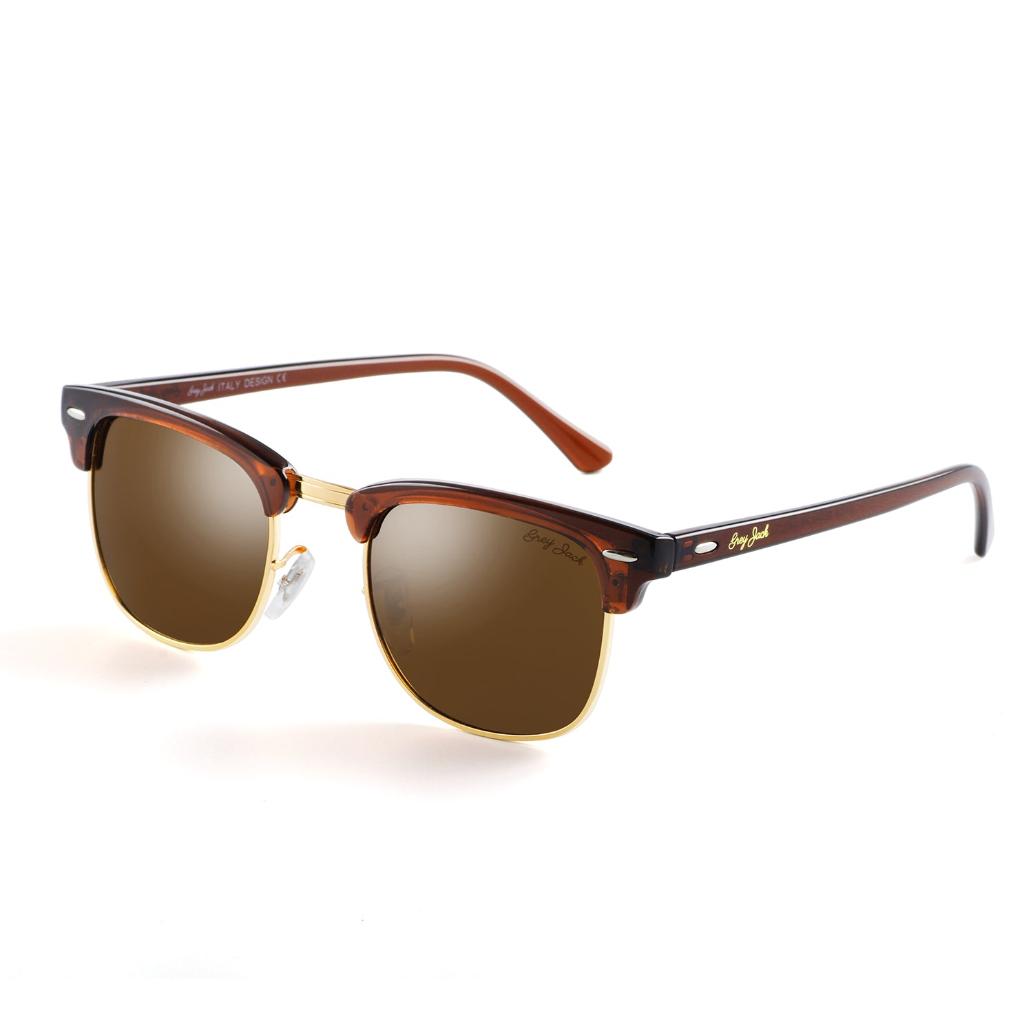 Retro Vintage Polarized Sunglasses Mens UV400 Half Metal Frame Club  Sunglasses | eBay