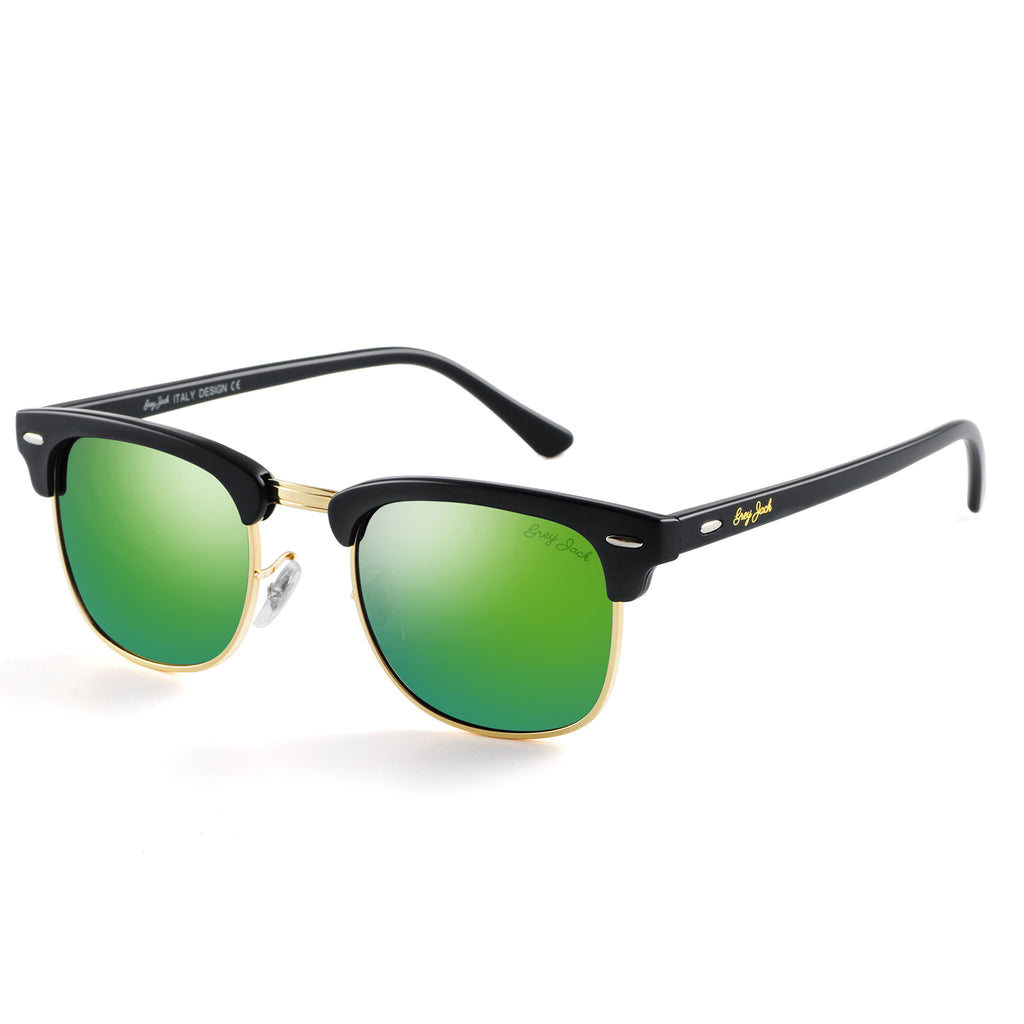 Matte Black Frame Green Lens