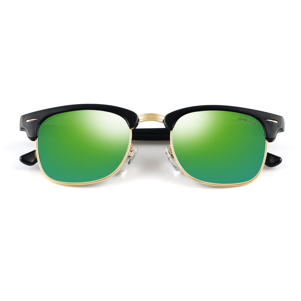 Matte Black Frame Green Lens