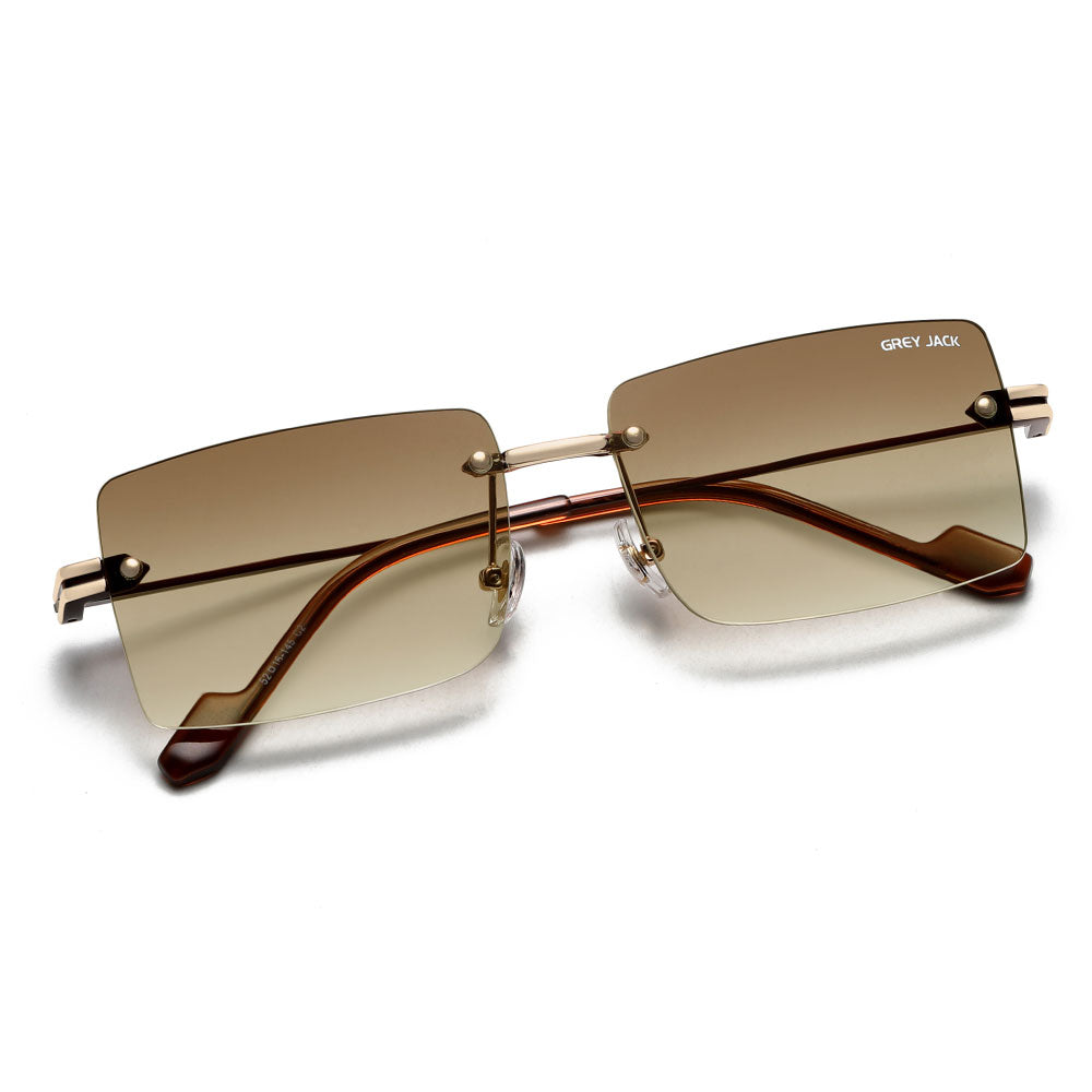 Gold Frame Light D.Brown Lens