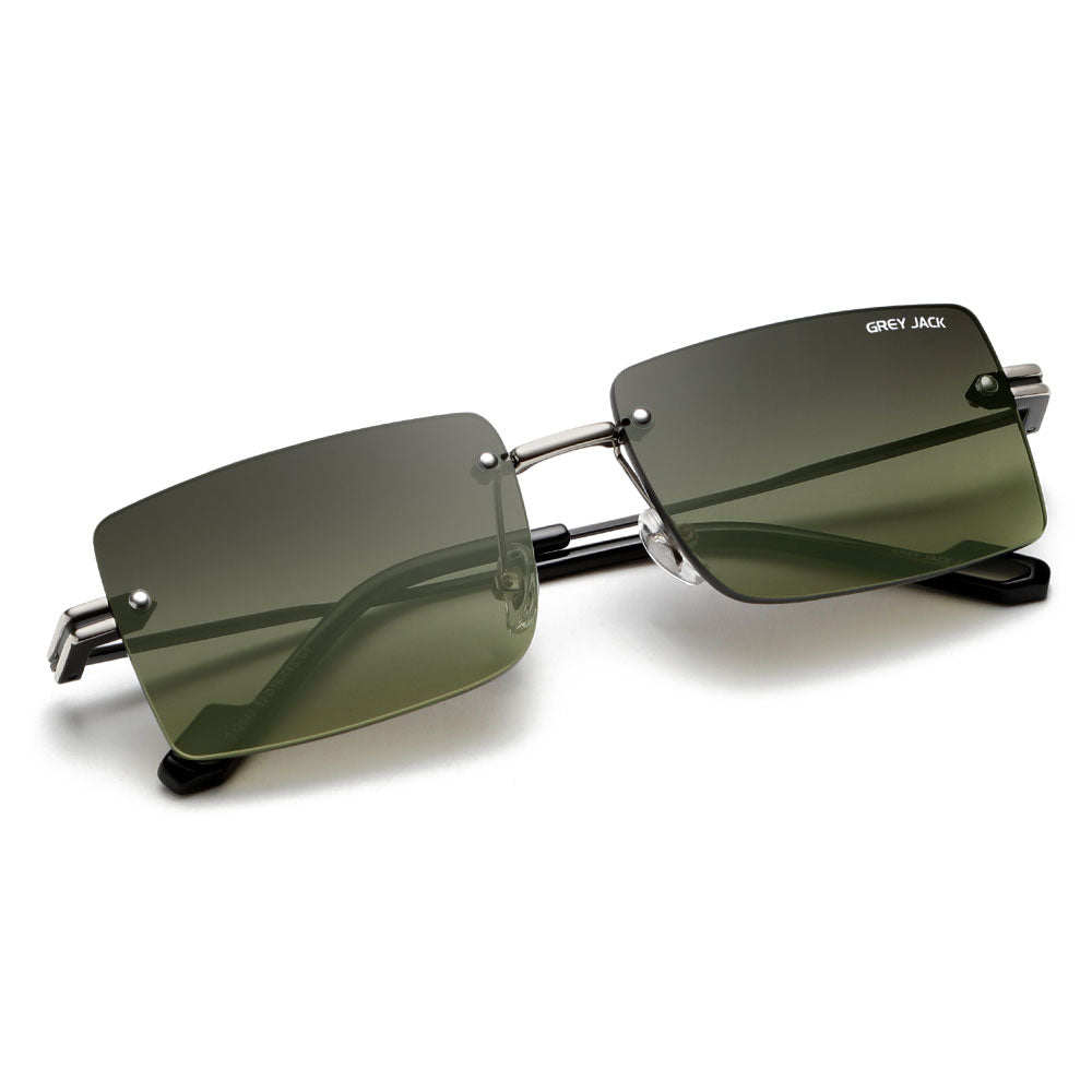 Silver Frame D.Green Lens