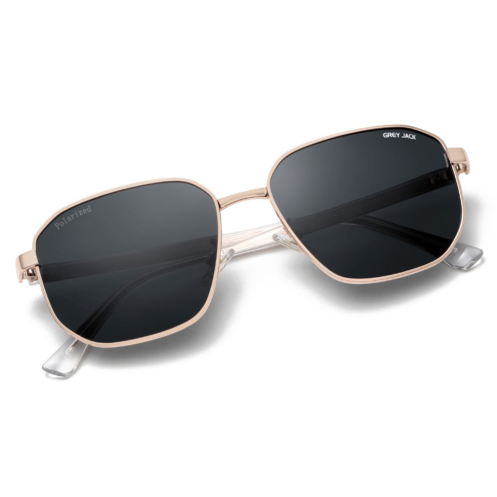 Gold Frame Black Lens