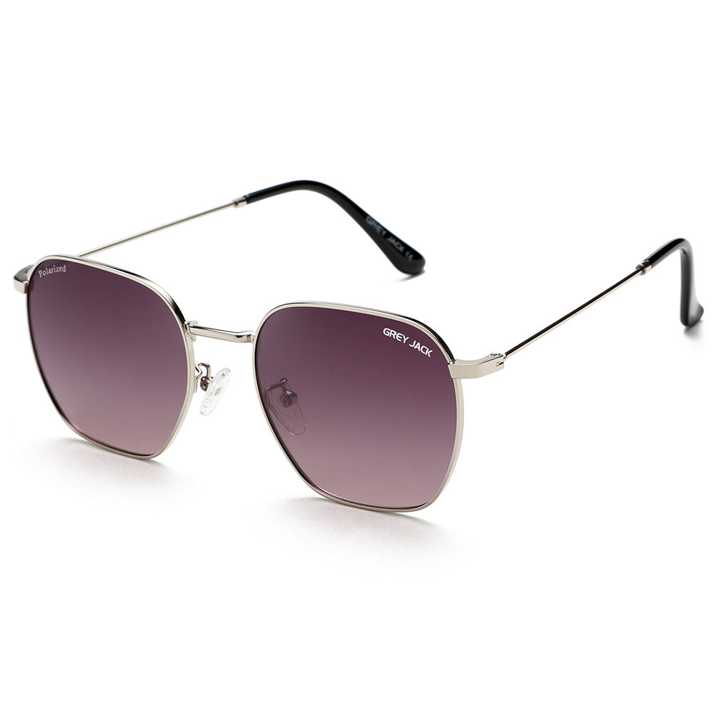 Silver Frame Double Purple Lens