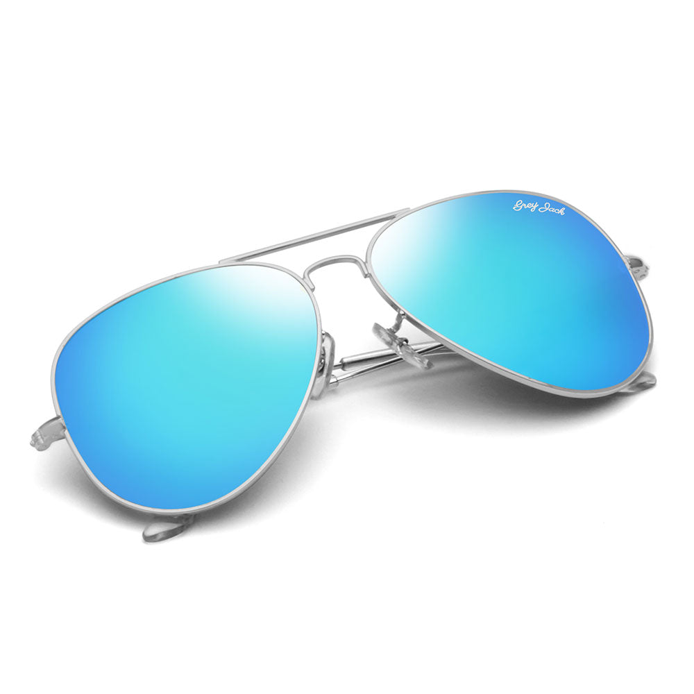 Silver Frame Aqua Lens