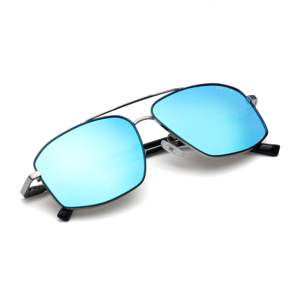 Silver Frame Ice Blue Lens