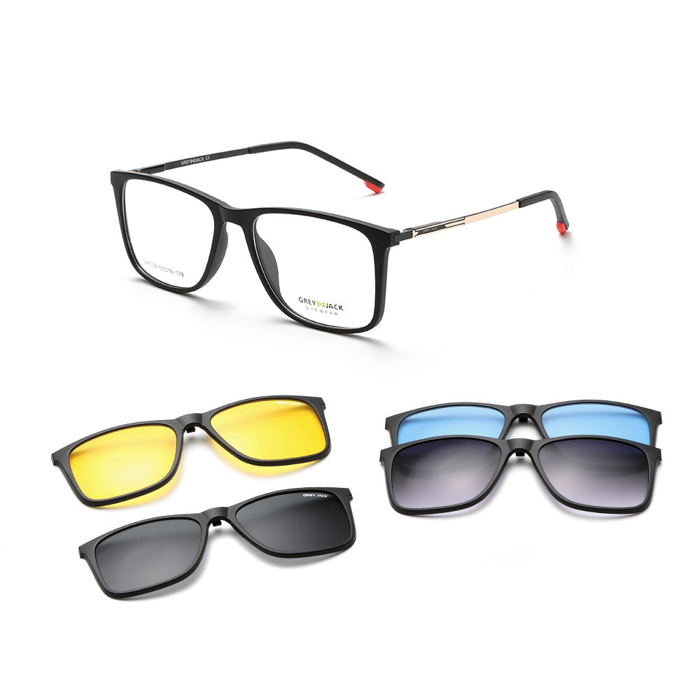 Clip-On Flip Up TR90 Clip Prescription Sunglasses For Men Women