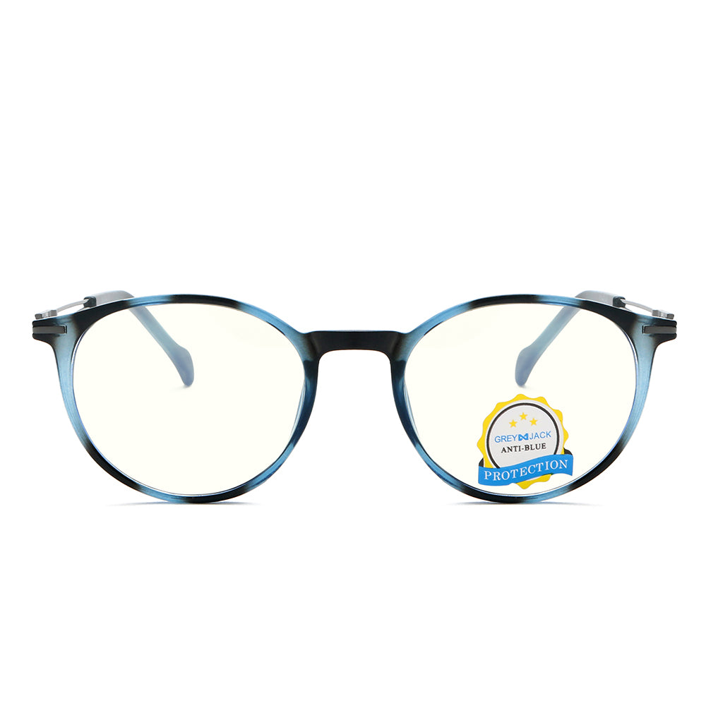 Black Blue Frame Clear Lens