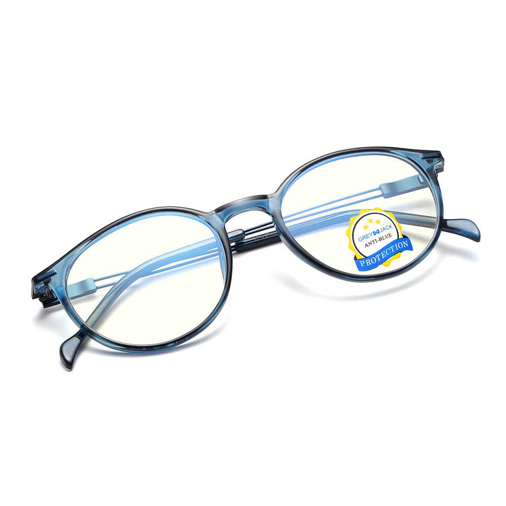 Blue Frame Clear Lens