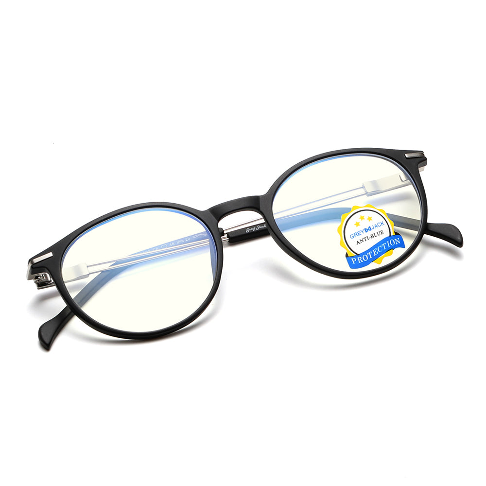 Black Silver Frame Clear Lens