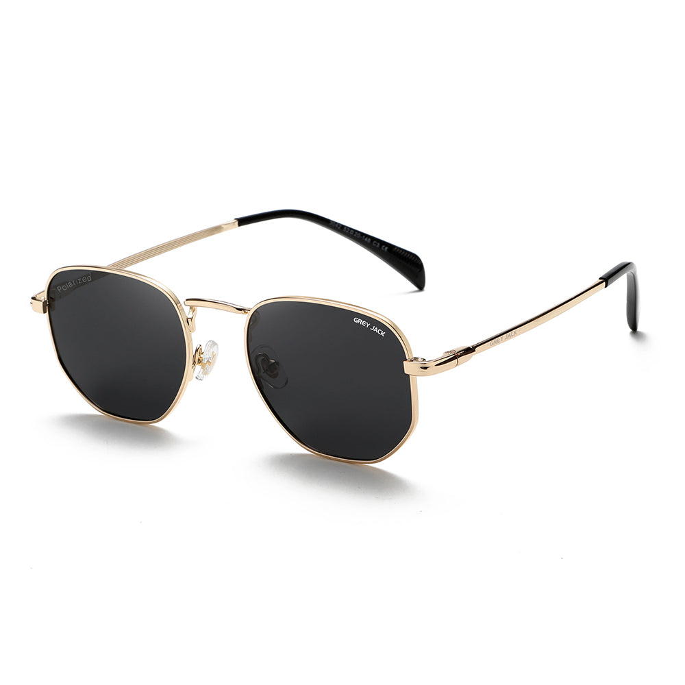 Gold Frame Black Lens