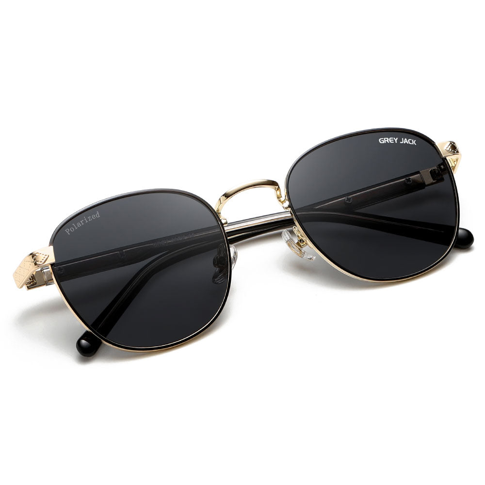 Gold Frame Black Lens