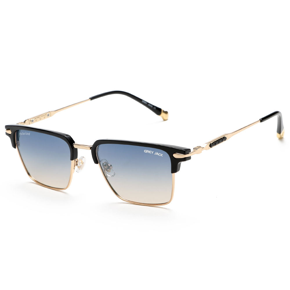 Golden Black Frame D.Blue Lens