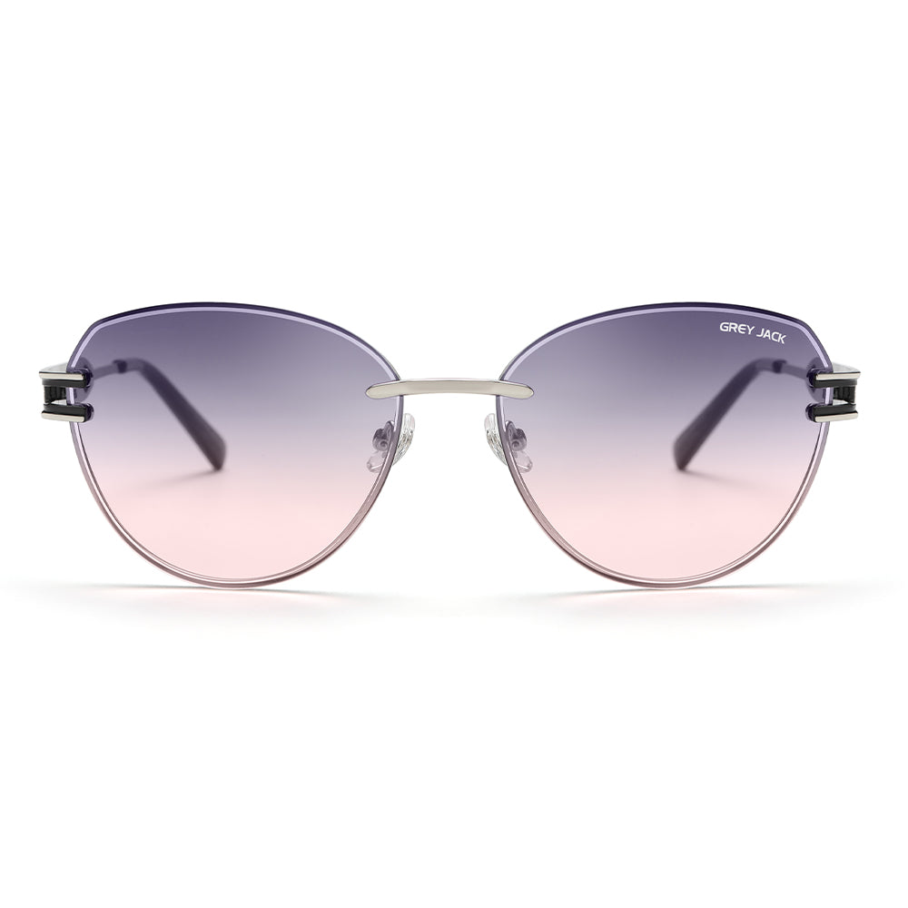 Silver Frame Purple Pink Lens